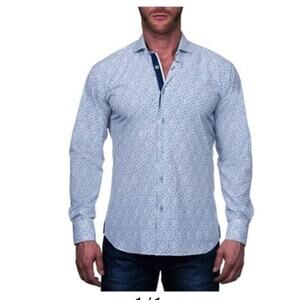 Maceoo Paris  Einstein Computer white Stretch Ascension men's shirt Size 3/Med